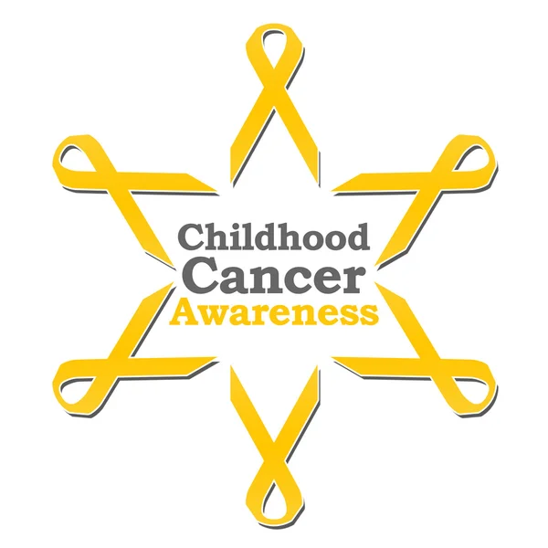 Barndomen Cancer Awareness Ribbon cirkel — Stockfoto