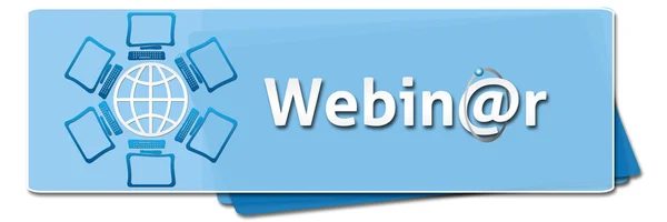 Webinar blaue Quadrate — Stockfoto