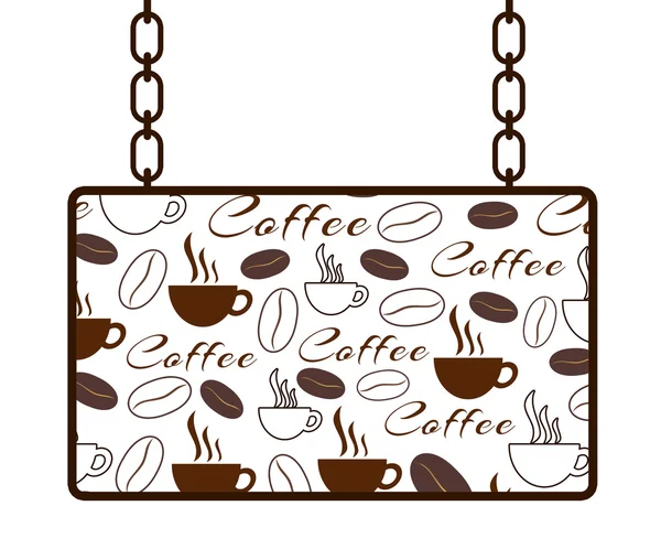 Coffee Texture Signboard — Stock Photo, Image