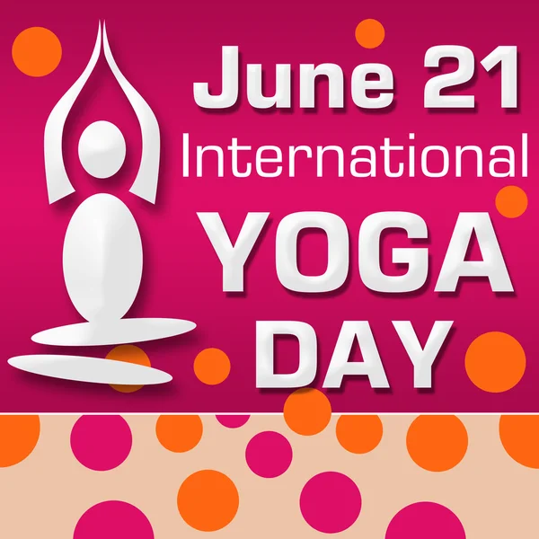 Yoga Day Pink Orange Dots — Stock Photo, Image