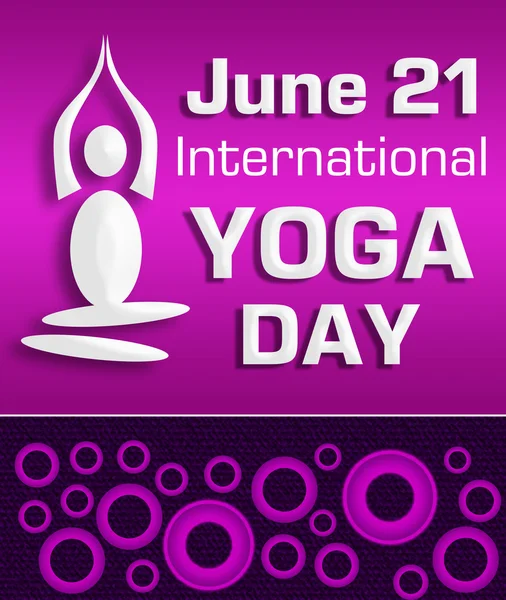 Yoga Day Purple Pink Rings — Stock Photo, Image