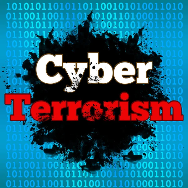 Cyber Terrorismo Binary Background — Foto Stock