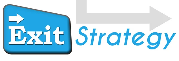 Exit-strategie blauw wit — Stockfoto