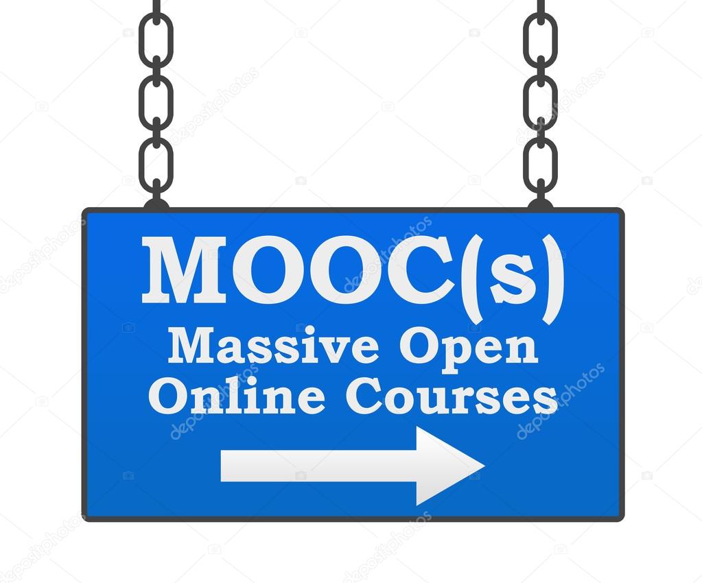Moocs Massive Open Online Courses Signboard