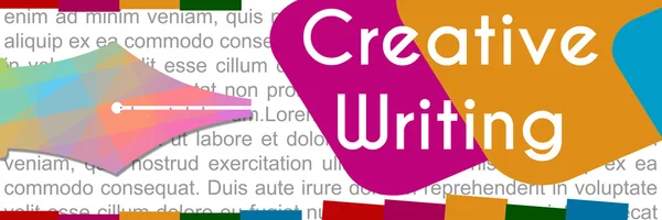 Escritura creativa Banner colorido — Foto de Stock