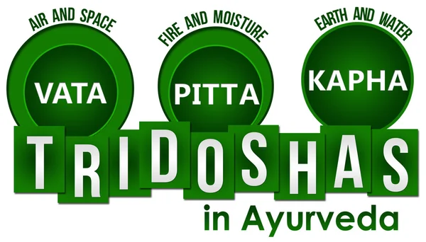 Çizgili Tridoshas Ayurveda üç içinde daireler — Stok fotoğraf