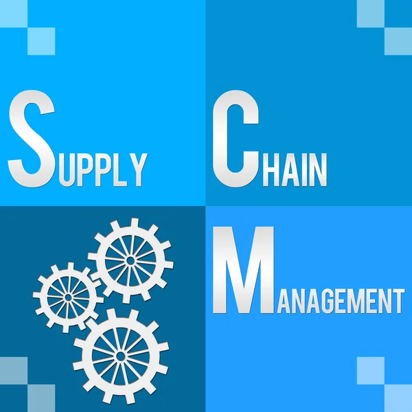 SCM - управление сетью поставок четырех блоков — стоковое фото