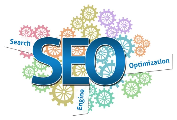 SEO  Logotype Gears Colorful — Φωτογραφία Αρχείου