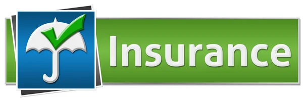 Insurance Green Blue Button Style — Zdjęcie stockowe