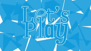 Üçgenli mavi animasyon arkaplanı üzerine yazılmış metni çalalım.