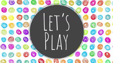 Renkli noktalı kaydırma arkaplanı üzerine yazılmış metni çalalım.