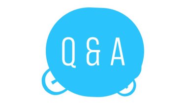 Soru Sorular ve Cevaplar konsepti metin ve ampul sembolleriyle animasyon.