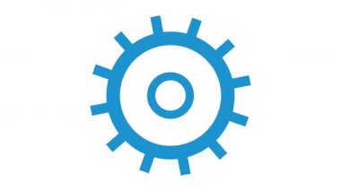 Metin ve dişli simgeleriyle sonuç konsepti animasyonu.