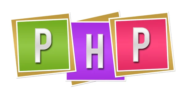 Красочные блоки PHP — стоковое фото
