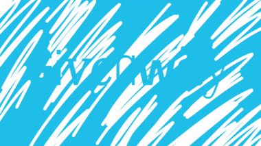 Mavi animasyon arkaplanı üzerine yazılmış hediye metni.