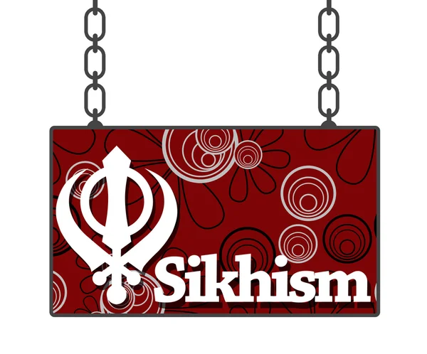 Sikhism symbool uithangbord — Stockfoto