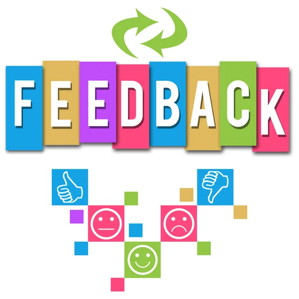 Feedback Colorful Elements Square — Stock Photo, Image