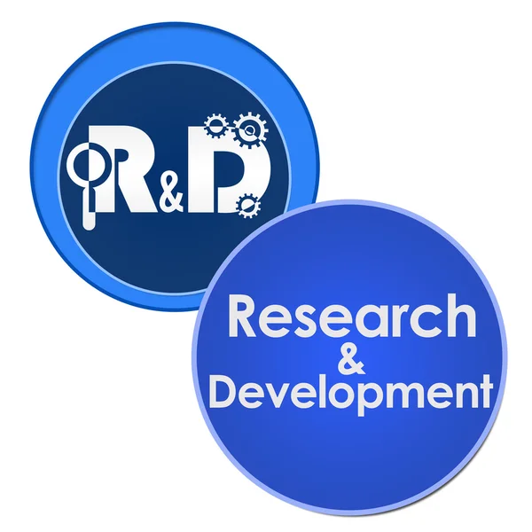 R und d - Forschung und Entwicklung zwei Kreise — Stockfoto
