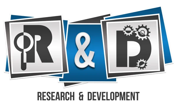 I + D - Investigación y desarrollo Tres bloques — Foto de Stock