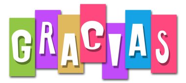 Gracias renkli çizgili