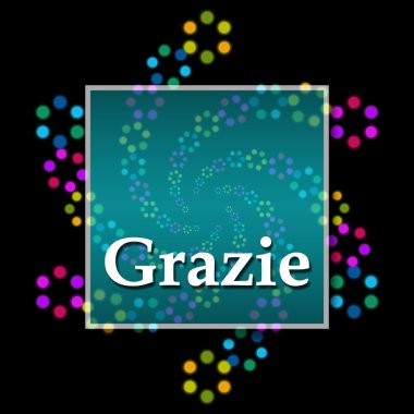 Grazie siyah renkli kare