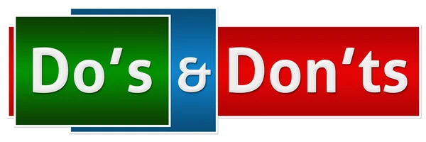 Dos Donts Green Red Button Style — Stock Photo, Image