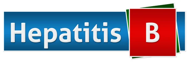 Hepatitis B roter blauer Knopf — Stockfoto