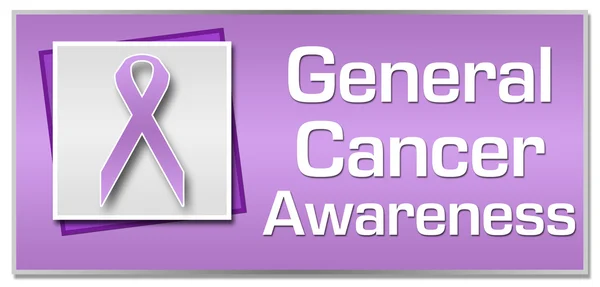 Conciencia general sobre el cáncer Lavender Ribbon Square —  Fotos de Stock
