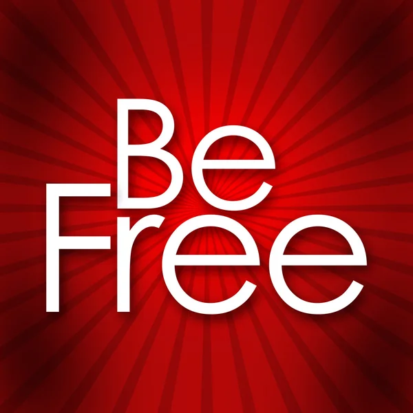 Be Free Red Black Burst — Stock Photo, Image
