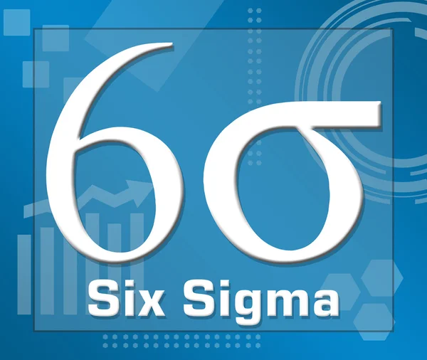 "Шість сигм" символ бізнес тим тлом — стокове фото