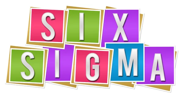 Seis blocos coloridos Sigma — Fotografia de Stock