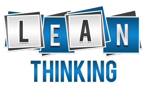 Lean Thinking Blue Bloques de plata — Foto de Stock