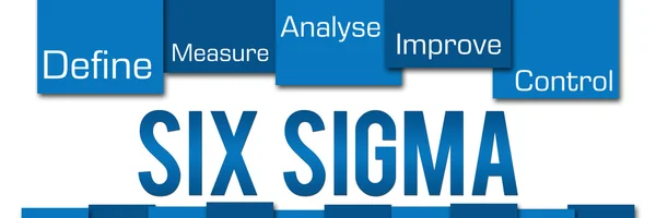 Six Sigma Blue Stripes On Top — Stock Photo, Image