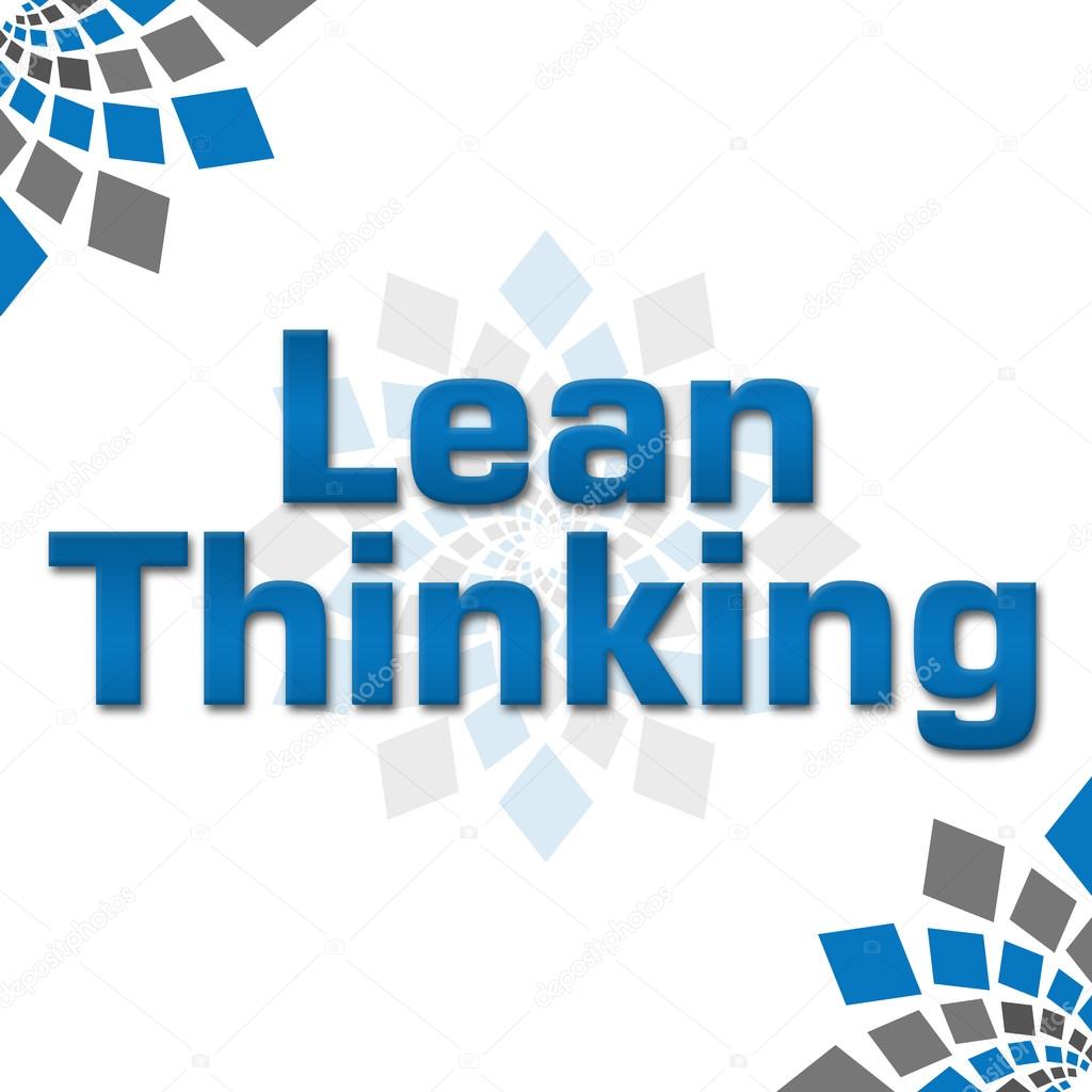 Lean Thinking Blue Grey Squares Elements Square