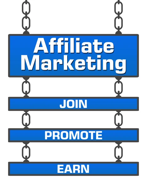 Marketing di affiliazione Tre cartelli — Foto Stock