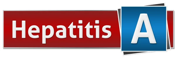Hepatitis ein roter blauer Knopf Stil — Stockfoto