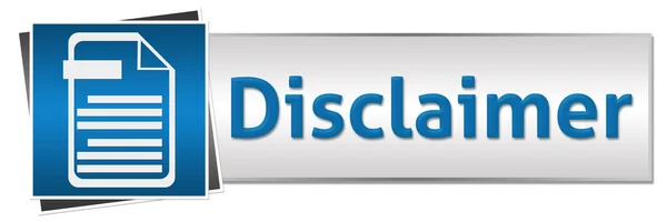 Disclaimer knop stijl Blue — Stockfoto