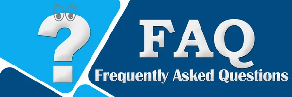 FAQ - Perguntas mais frequentes Dois quadrados azuis — Fotografia de Stock