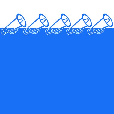 Hoparlör ile mavi arka plan