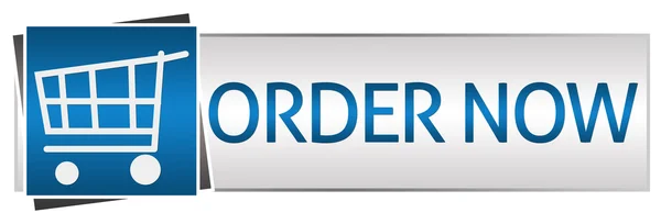 Order Now Blue Grey Button Style — Stock Photo, Image