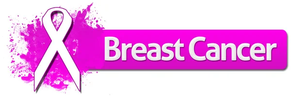 Bröstcancer med band rosa — Stockfoto