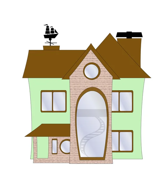 A cute vector house — Stock Vector