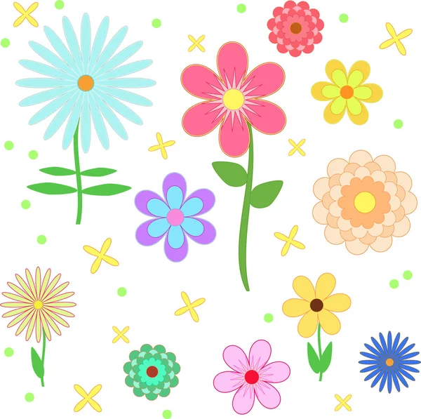 Bright flower pattern — Stock Vector