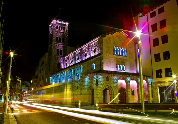 Església de Sant Pere Màrtir by night — 스톡 사진