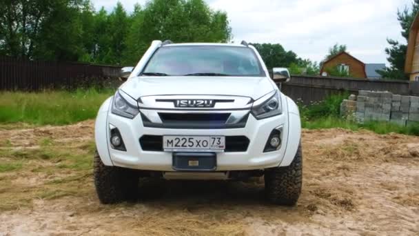 Pickup trck objeto filmando em torno do carro — Vídeo de Stock