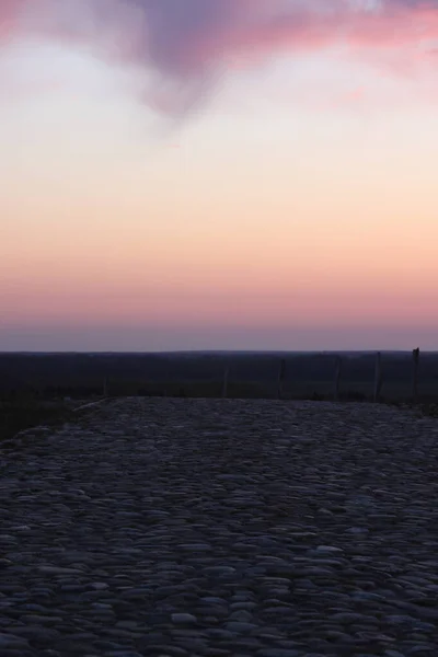 Matin Rouge Dans Les Nuages Dessus Montagne Vam Wijster Pays — Photo