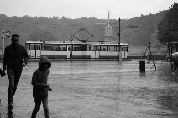 Arnhem Holandia Sierpnia 2021 Deszcz Holenderskim Skansen Arnhem Holandia — Zdjęcie stockowe