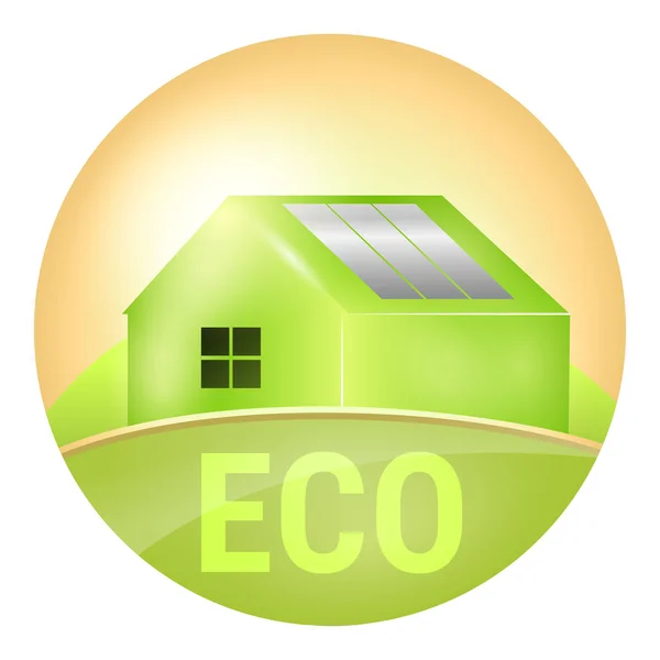Eco House vektor Logo mall. — Stock vektor