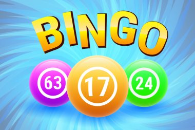 Renkli Bingo topları.