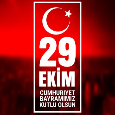 29 October Cumhuriyet Bayrami, Republic Day Turkey, Graphic for design elements. clipart
